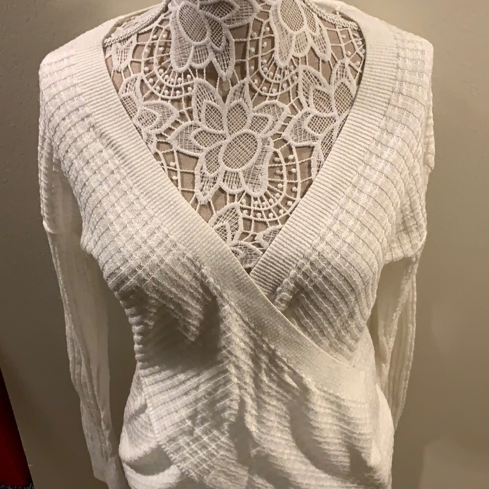 Brand New White Express Sweater